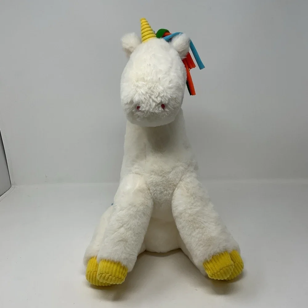 Giggle Scape‎ Target Unicorn White Plush Stuffed Animal Rainbow Mane